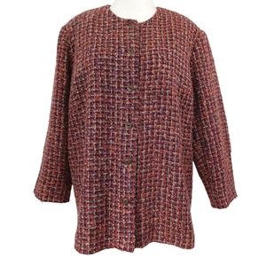 ALFRED DUNNER TWEED JACKET SIZE 3X